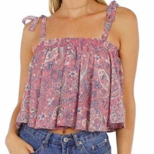 Show Me Your Mumu Nini Tie Shoulder Top in Blushing Paisley
